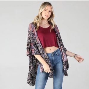 Angie Floral Printed Kimono Size L